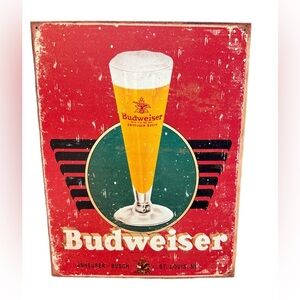 Budweiser Beer Bar Metal Wall Decor